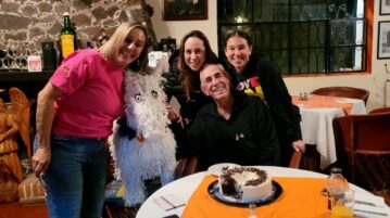 Yves de Choulot celebrating his birthday with his family. Photo: Facebook.