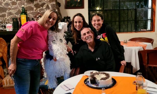Yves de Choulot celebrating his birthday with his family. Photo: Facebook.