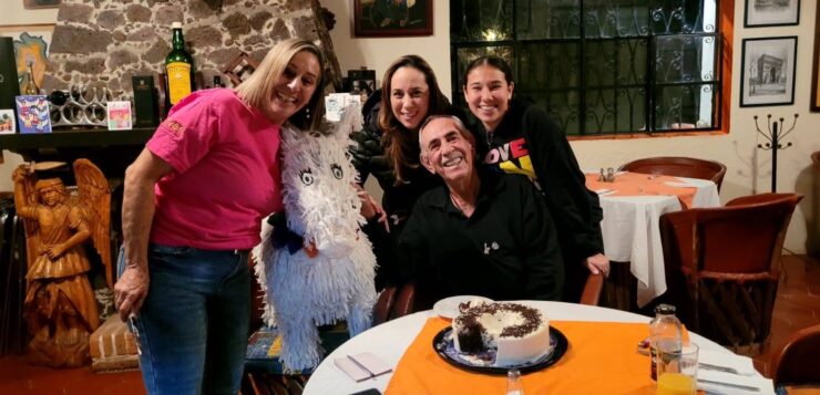 Yves de Choulot celebrating his birthday with his family. Photo: Facebook.